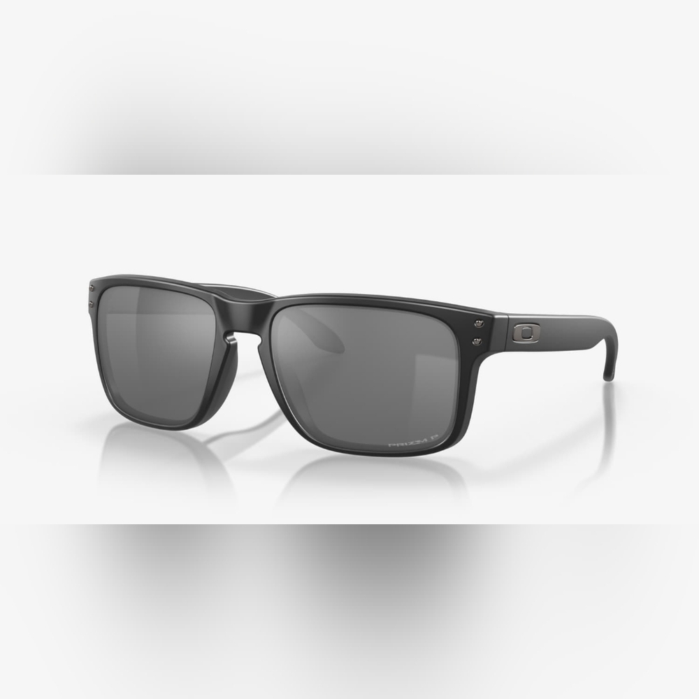 0009102 Oakley Holbrook Matte Black Frame Prizm Polarized Reflective Silver Lens